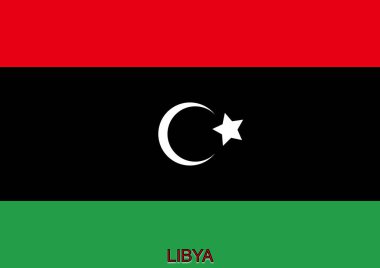 Flags of the world for school with name, Country Libya or State of Libya clipart