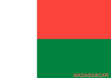 Flags of the world for school with name, Country Madagascar or Republic of Madagascar clipart
