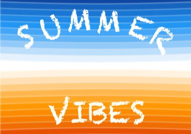 Yaz atmosferi, konsept okyanus ve kum, palet turuncu ve mavi.