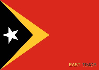 Dünyanın okul bayrakları, adı Country East Timor veya Timor Leste veya Demokratik Timor Cumhuriyeti 