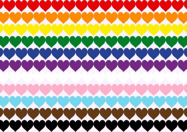 Gurur ayı, bayrak lgbt, kalpler, arka plan duvar kağıdı