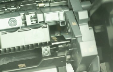 Yüksek büyütülmüş lazer yazıcı kartuşu.