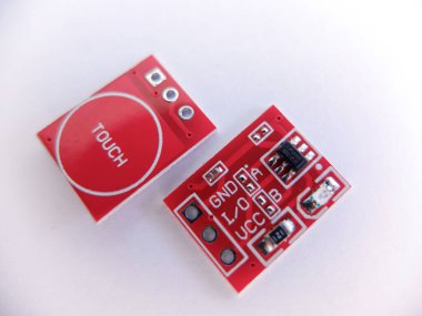 Touch button module TTP223, single channel self-locking capacitor type touch switch clipart