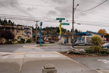 Seattle, Washington, kıyı şeridi boyunca cadde