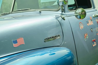 Auburn WA USA, 4 Temmuz 2025 - Les Gove Park 'ın Vintage Araba Fuarı