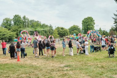 Auburn WA USA, 4 Temmuz 2025 - Auburn Kültür Programları Şehri, Hafta sonu çocuklar için cazibe