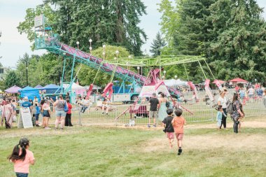 Auburn WA USA, 4 Temmuz 2025 - Auburn Kültür Programları Şehri, Hafta sonu çocuklar için cazibe