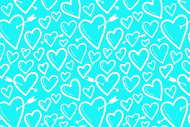 Vektör aşk şablonu, vektör el çizilmiş sevgililer günü şablonu, sevgililer günü geçmişi.