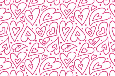 Vektör aşk şablonu, vektör el çizilmiş sevgililer günü şablonu, sevgililer günü geçmişi.