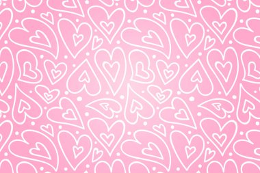 Vektör aşk şablonu, vektör el çizilmiş sevgililer günü şablonu, sevgililer günü geçmişi.