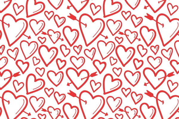 Vektör aşk şablonu, vektör el çizilmiş sevgililer günü şablonu, sevgililer günü geçmişi.