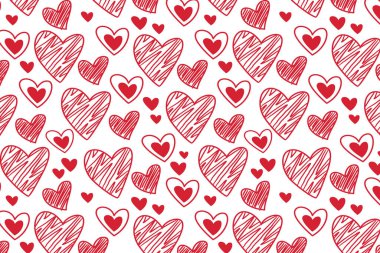 Vektör aşk şablonu, vektör el çizilmiş sevgililer günü şablonu, sevgililer günü geçmişi.