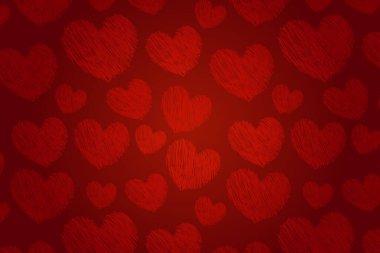 Vektör aşk şablonu, vektör el çizilmiş sevgililer günü şablonu, sevgililer günü geçmişi.