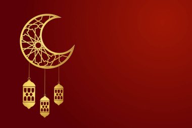 Vector al-Fitr, Ramadhan dekorasyonu, İslami arkaplan dekoratif tebrik kartı