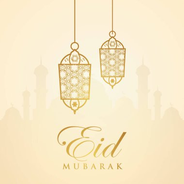 Vektör zarif ramazan, Kurban Bayramı, İslami arkaplan dekoratif tebrik kartı.