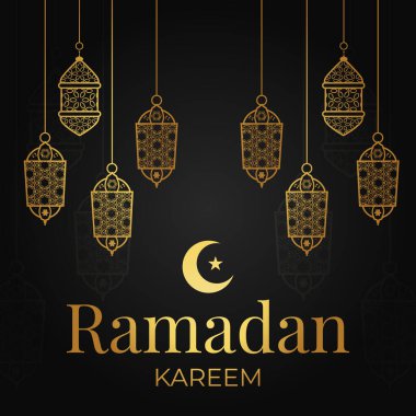 Vektör zarif ramazan, Kurban Bayramı, İslami arkaplan dekoratif tebrik kartı.