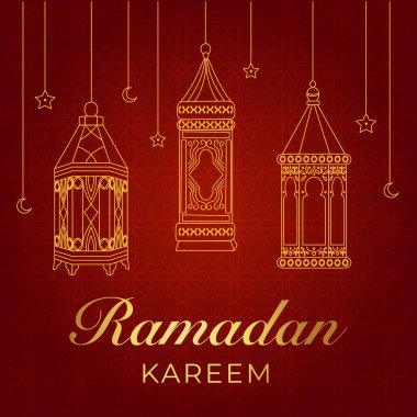 Vektör zarif ramazan, Kurban Bayramı, İslami arkaplan dekoratif tebrik kartı.