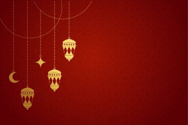 Vektör zarif ramazan, Kurban Bayramı, İslami arkaplan dekoratif tebrik kartı.