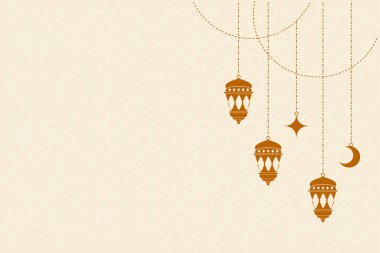 Vektör zarif ramazan, Kurban Bayramı, İslami arkaplan dekoratif tebrik kartı.