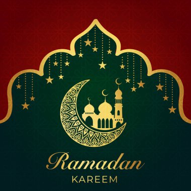 Vektör zarif ramazan, Kurban Bayramı, İslami arkaplan dekoratif tebrik kartı.