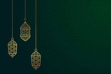 Vektör zarif ramazan, Kurban Bayramı, İslami arkaplan dekoratif tebrik kartı.