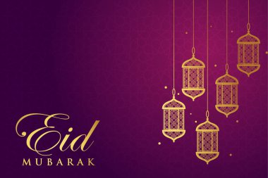 Vektör zarif ramazan, Kurban Bayramı, İslami arkaplan dekoratif tebrik kartı.