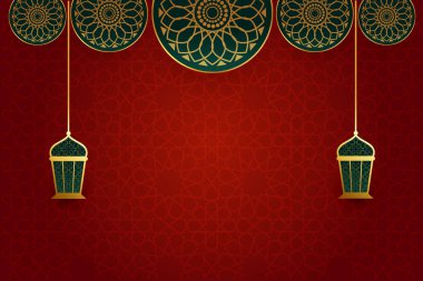 Vektör zarif ramazan, Kurban Bayramı, İslami arkaplan dekoratif tebrik kartı.