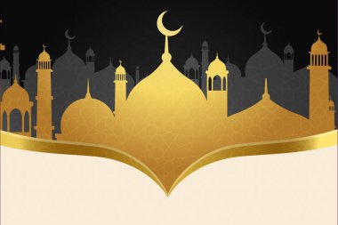 Vektör zarif ramazan, Kurban Bayramı, İslami arkaplan dekoratif tebrik kartı.