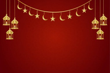 Vektör zarif ramazan, Kurban Bayramı, İslami arkaplan dekoratif tebrik kartı.