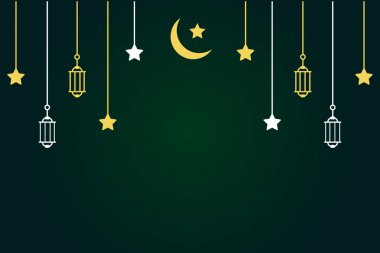 Vektör zarif ramazan, Kurban Bayramı, İslami arkaplan dekoratif tebrik kartı.