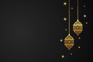 Vektör zarif ramazan, Kurban Bayramı, İslami arkaplan dekoratif tebrik kartı.