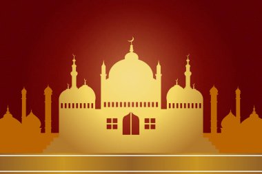 Vektör zarif ramazan, Kurban Bayramı, İslami arkaplan dekoratif tebrik kartı.