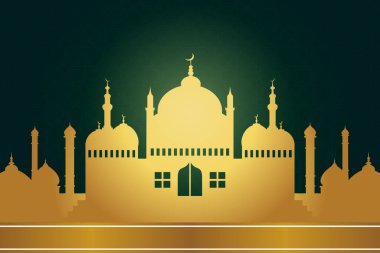 Vektör zarif ramazan, Kurban Bayramı, İslami arkaplan dekoratif tebrik kartı.