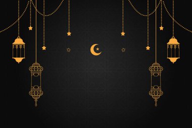 Vektör zarif ramazan, Kurban Bayramı, İslami arkaplan dekoratif tebrik kartı.