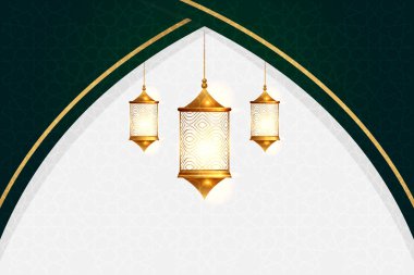 Vektör zarif ramazan, Kurban Bayramı, İslami arkaplan dekoratif tebrik kartı.