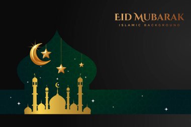 Vektör zarif ramazan, Kurban Bayramı, İslami arkaplan dekoratif tebrik kartı.