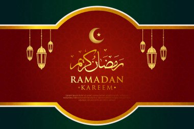 Vektör zarif ramazan, Kurban Bayramı, İslami arkaplan dekoratif tebrik kartı.