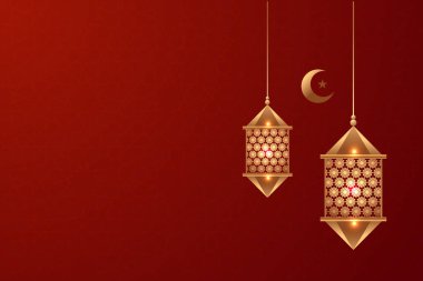 Vektör zarif ramazan, Kurban Bayramı, İslami arkaplan dekoratif tebrik kartı.