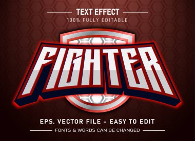 Esport savaşçı düzenlenebilir metin efekti