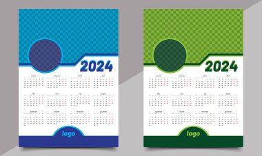 Takvim. Takvim tasarım şablonu. Duvar takvimi tasarımı. Mutlu yıllar takvimi. Modern, yaratıcı, profesyonel, kurumsal, iş dünyası, resmi takvim tasarım şablonu.