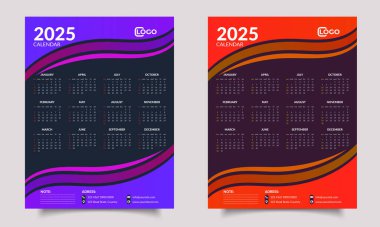 Takvim tasarımı. Takvim 2025. Duvar Takvimi Tasarımı. Takvim şablonu tasarımı. Duvar takvimi tasarımı veya bir sayfalık takvim tasarımı. 2025 Yılının Takvim Tasarımı. Yazdırma ya da web siteniz için uygun.