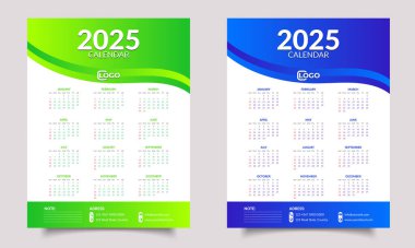 Takvim tasarımı. Takvim 2025. Duvar Takvimi Tasarımı. Takvim şablonu tasarımı. Duvar takvimi tasarımı veya bir sayfalık takvim tasarımı. 2025 Yılının Takvim Tasarımı. Yazdırma ya da web siteniz için uygun.