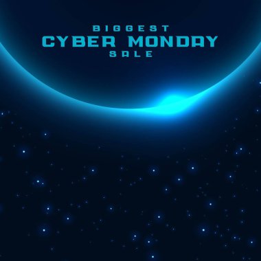 Çevrimiçi alışveriş için en büyük siber pazartesi satış şablonu afişi