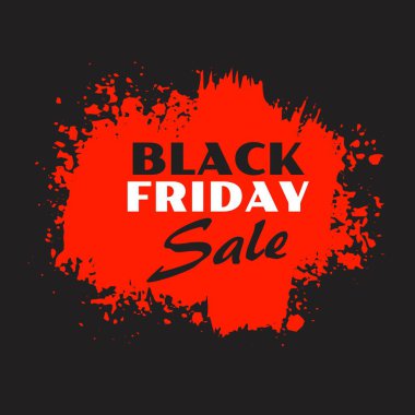 Kara Cuma satış promosyon şablonu ve siyah sıçrama vektörü 