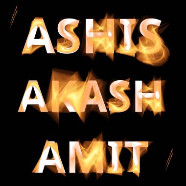 Deccal kelimesi ateşle yazılmış.