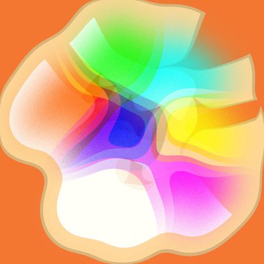 Kırmızı turuncu, mavi ve sarı tonlarda güzel, soyut bir duvar kağıdı.