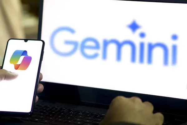 stock image Google announced a new AI model called Gemini to compete with Copilot,Dhaka,Bangladesh- 11 February 2024.