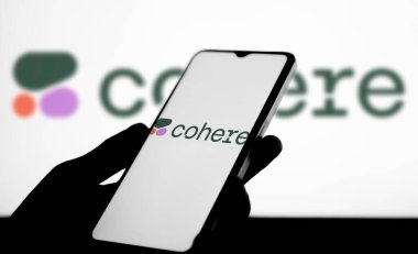 Cohere logosu akıllı telefon, Dhaka, Bangladeş - 08 Mart 2024.