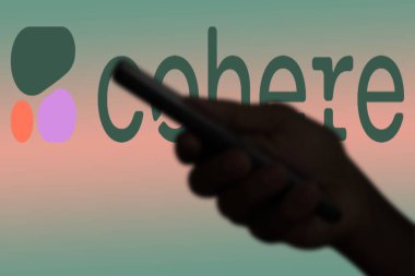 Cohere logosu akıllı telefon, Dhaka, Bangladeş - 08 Mart 2024.