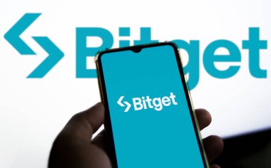 Dhaka, Bangladeş 22 Mart 2024: Bu resimde Bitget logosu akıllı bir telefondan gösteriliyor